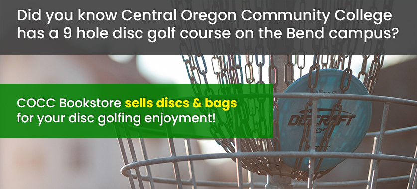 COCC Bookstore sells disc golf items