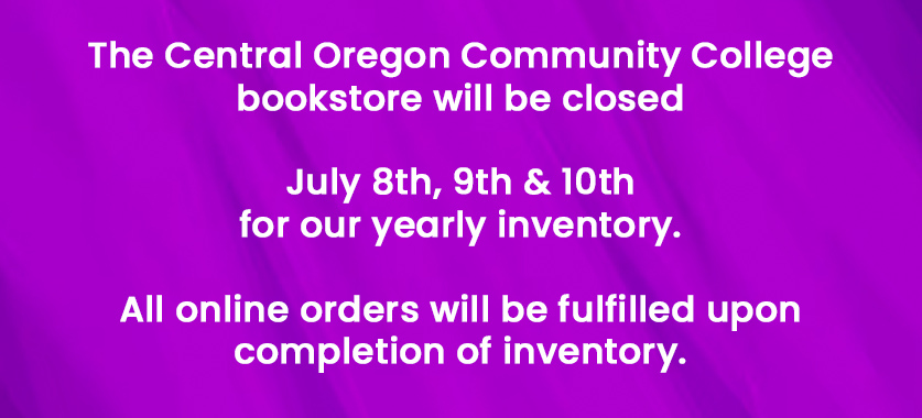 COCC Bookstore Closed for Inventory July 8-10