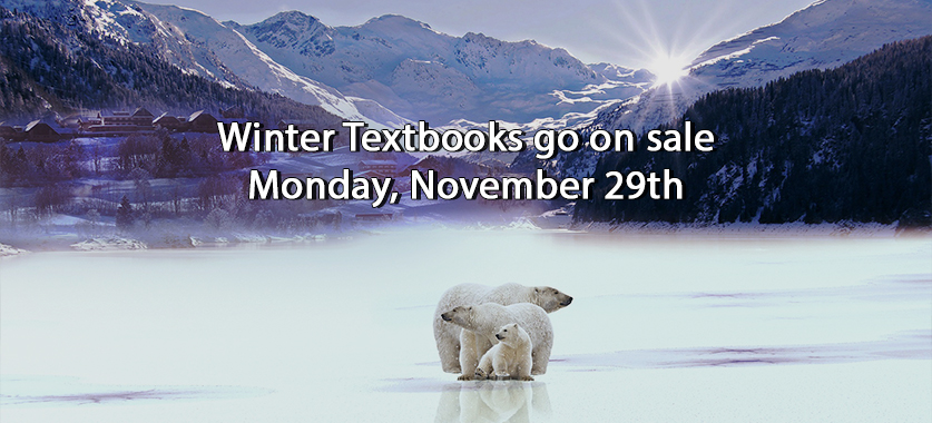 Winter textbooks go on sale november 29th